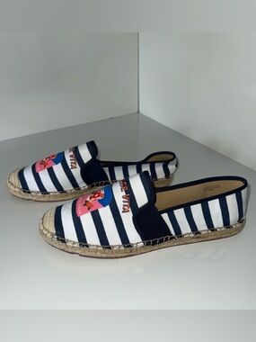 Talbots IZZY EMBROIDERED CANVAS ESPADRILLES Size 8.5